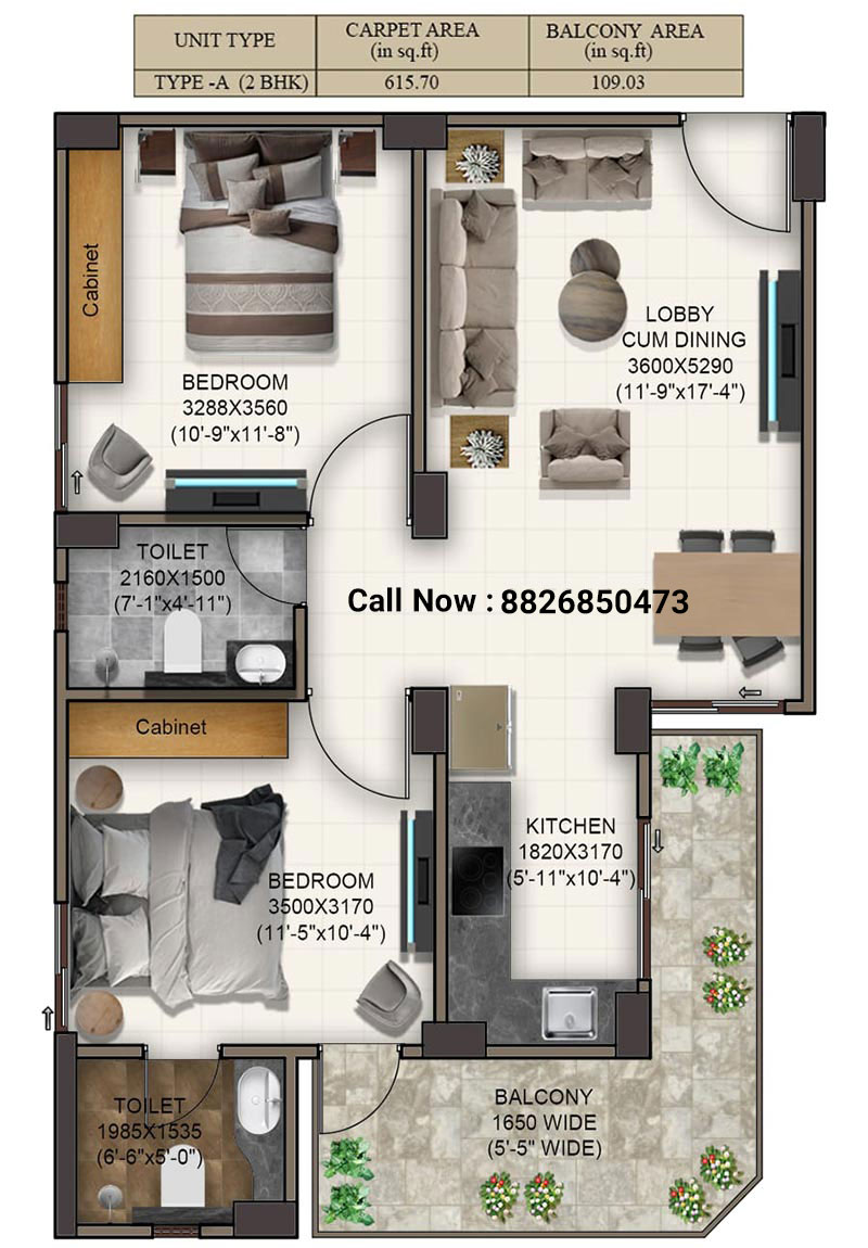 Type1-2bhk