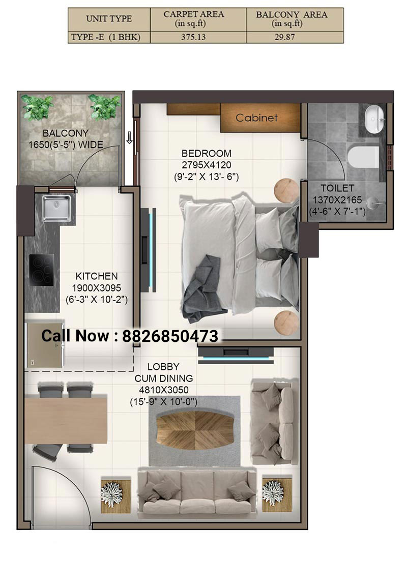Type1-1bhk